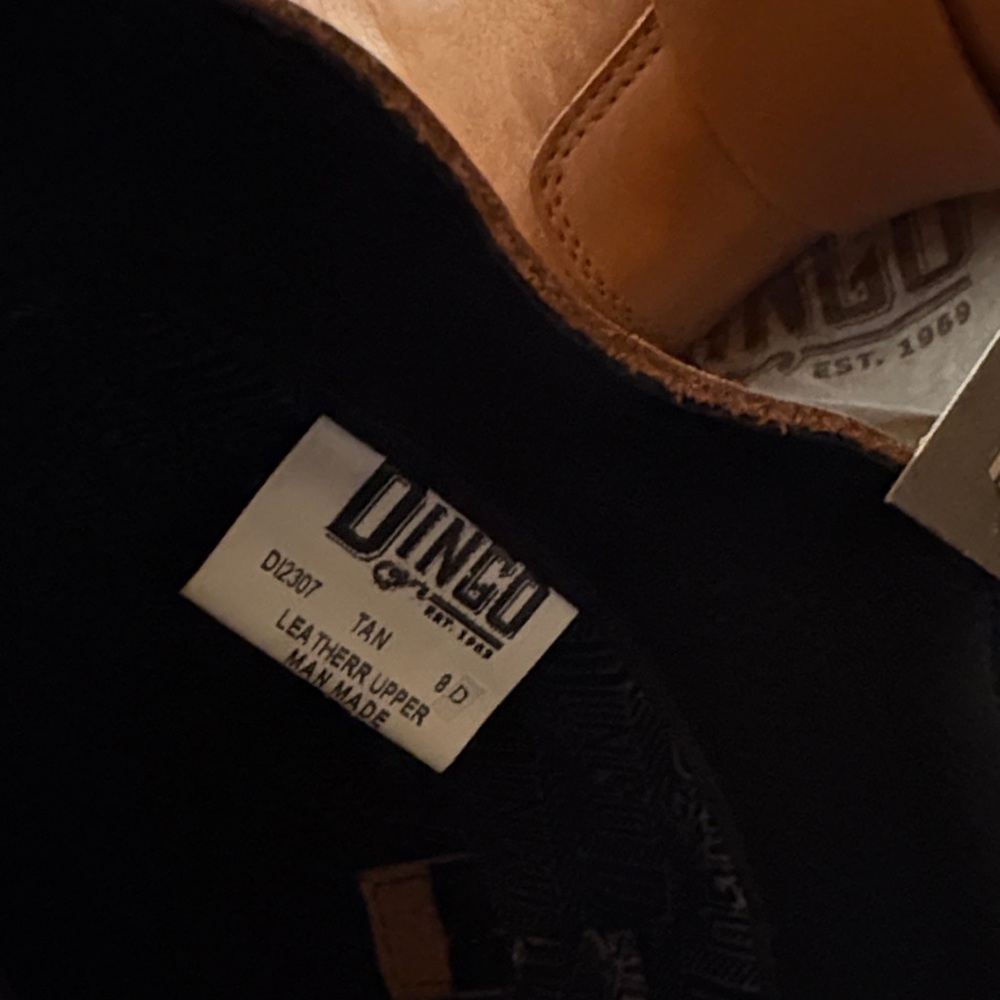 Dingo Tan Leather Western Boots - Picture 5 of 8